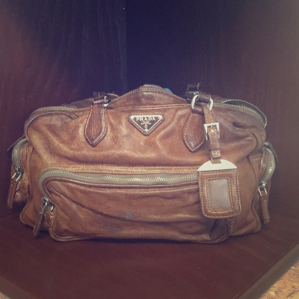 Vintage Prada shoulder bag.